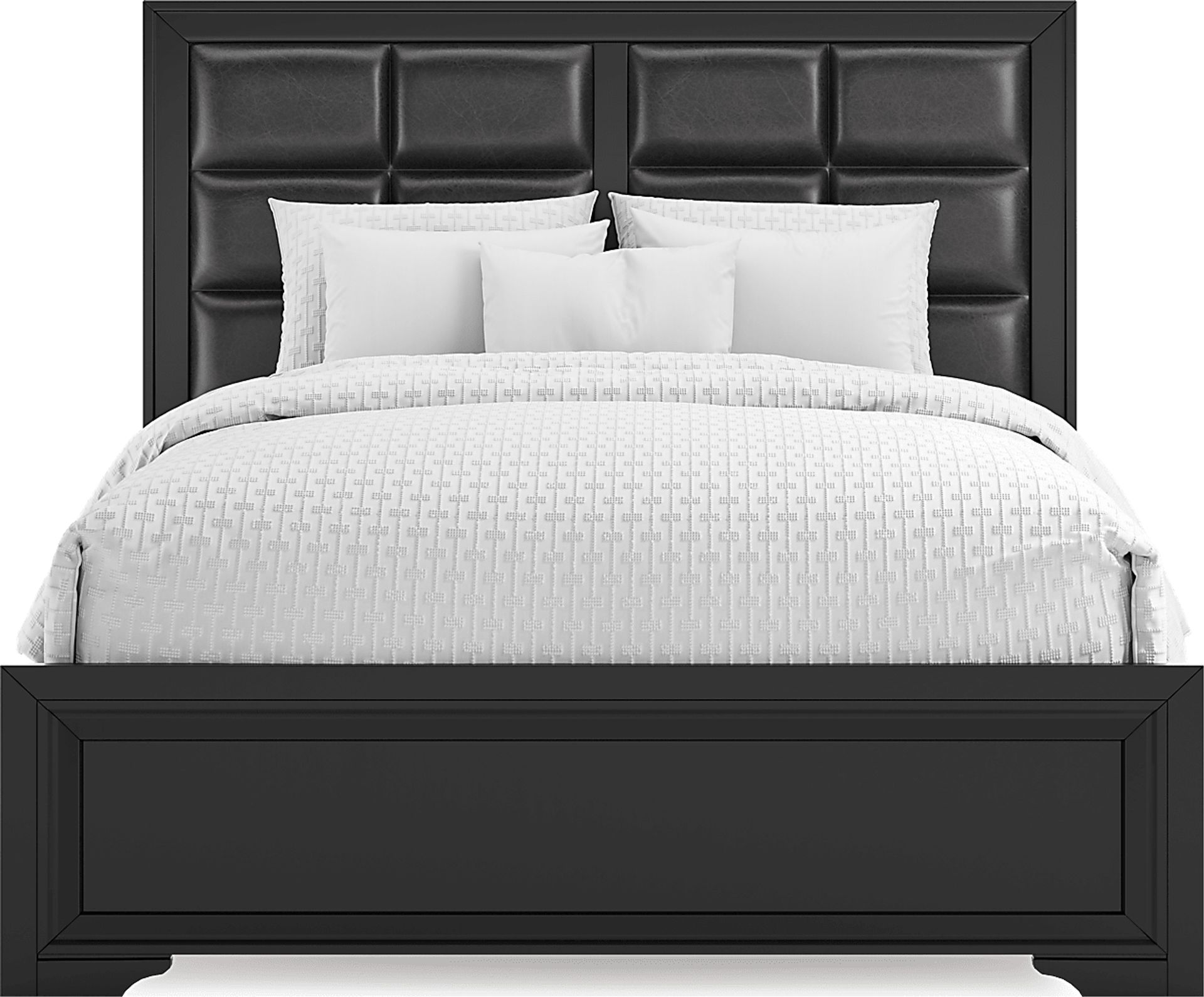 Belcourt Black 5 Pc Queen Upholstered Bedroom - Image 3