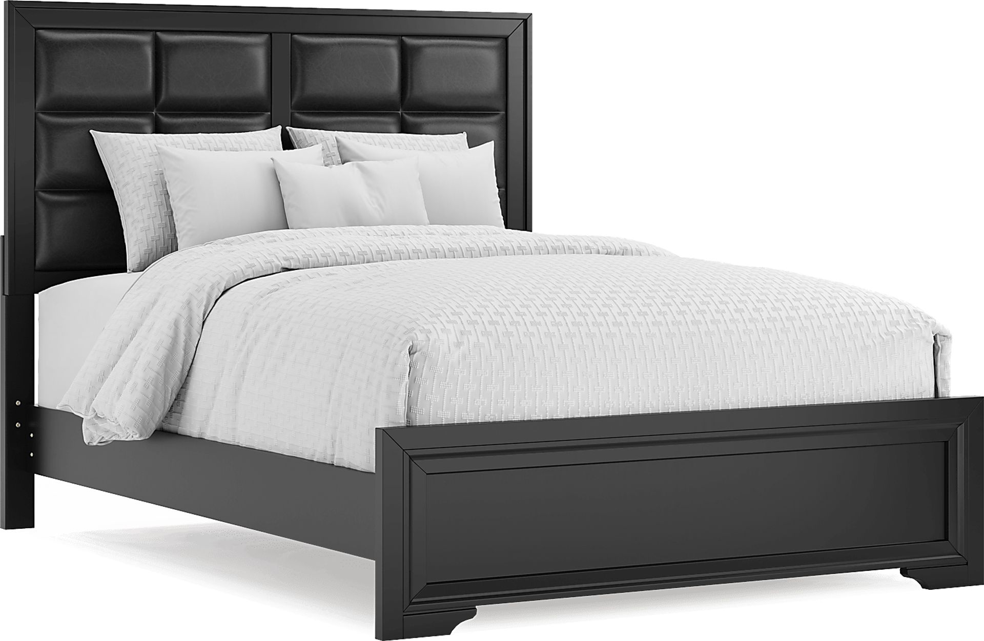 Belcourt Black 5 Pc Queen Upholstered Bedroom - Image 2
