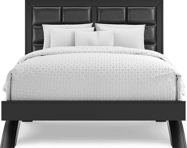 Belcourt Black 5 Pc Queen Platform Bedroom - Thumbnail - Image 3