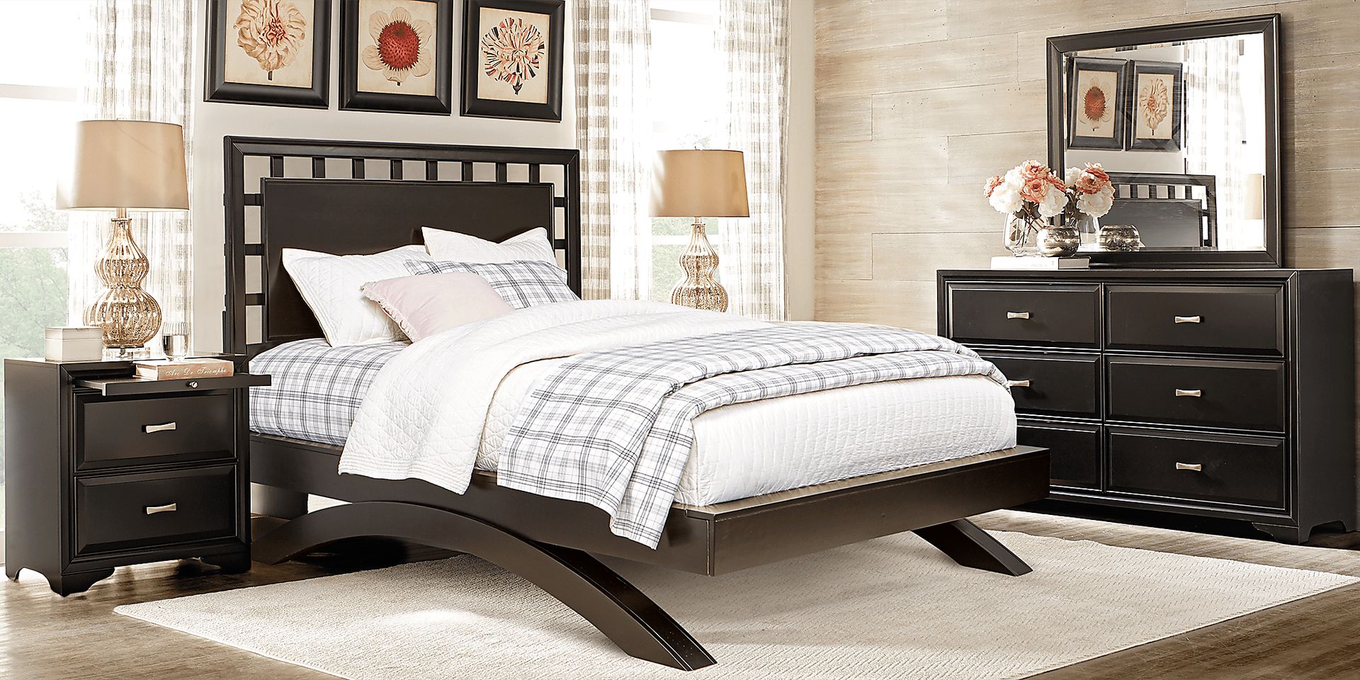 Belcourt Black 3 Pc King Lattice Arch Bed - Image 2
