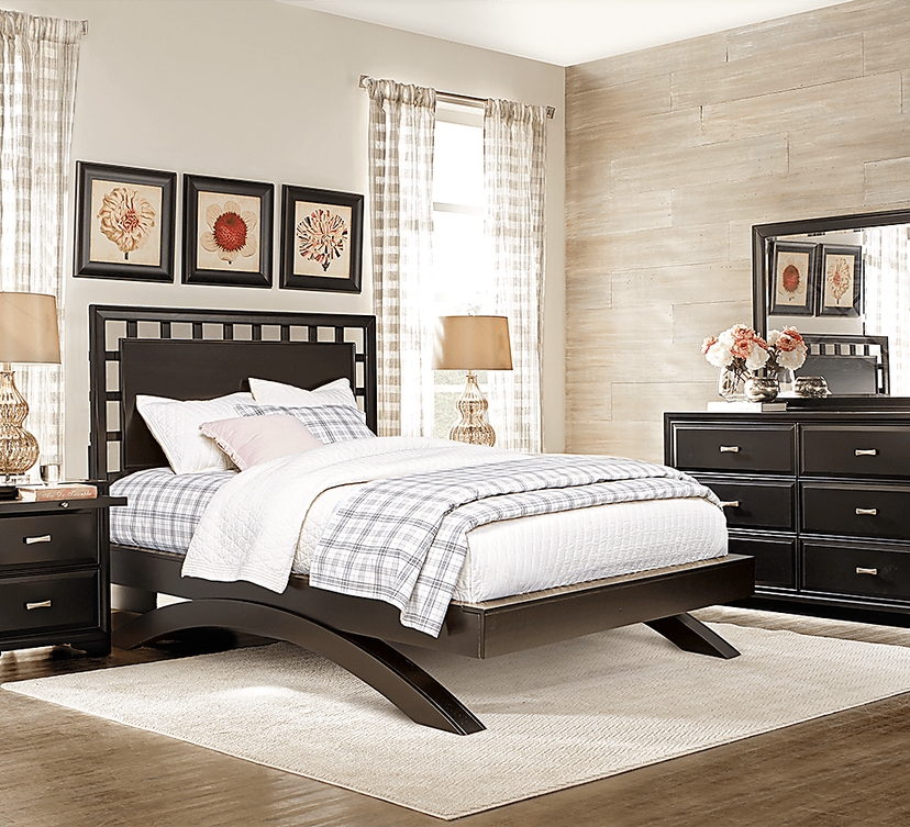 Belcourt Black 5 Pc King Lattice Arch Bedroom