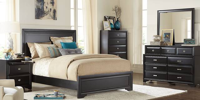 Belcourt Black 5 Pc King Panel Bedroom - Thumbnail - Image 1