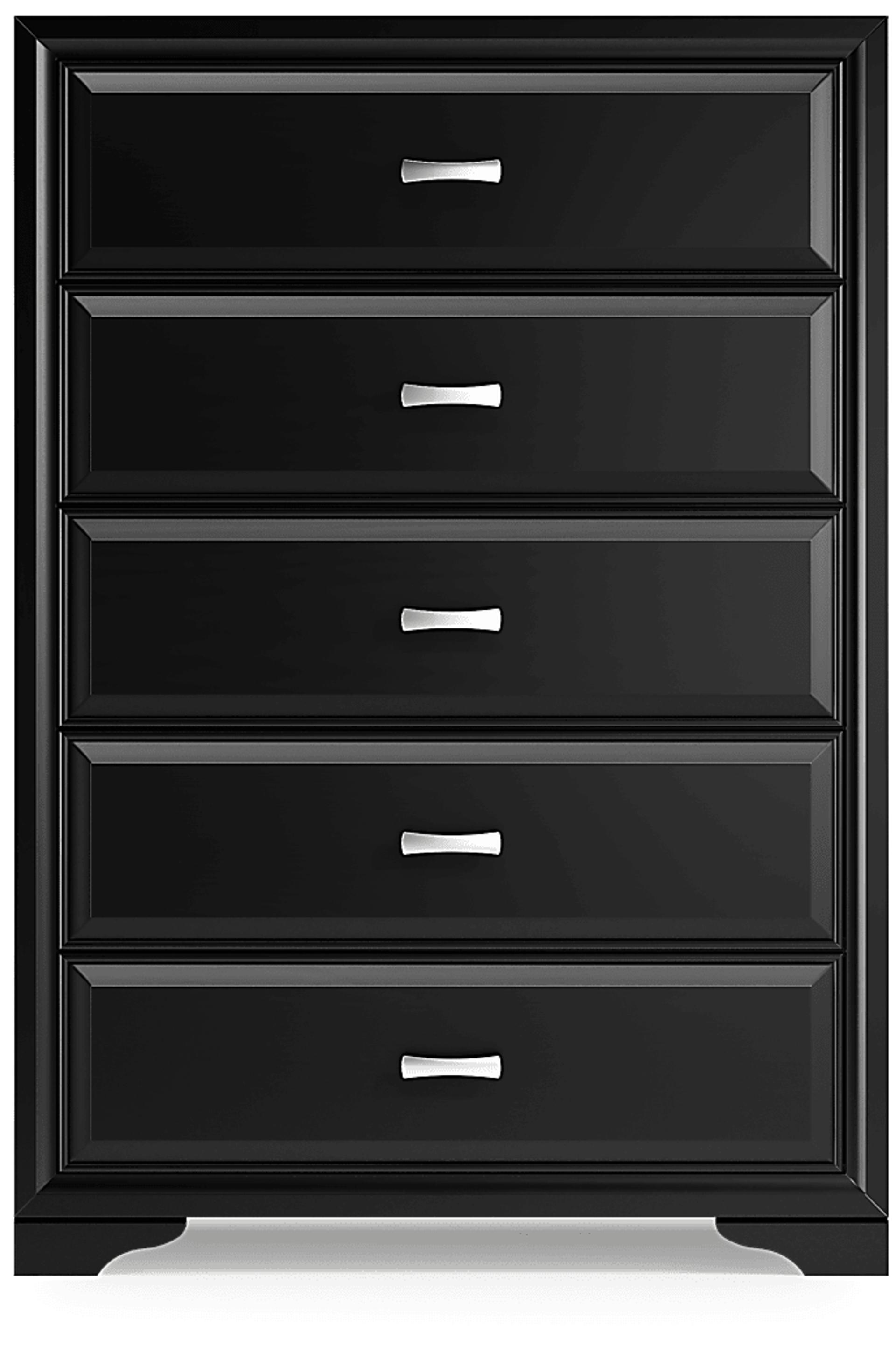 Black Chest of Drawers: 3, 4, 5, 6-Drawer Chests