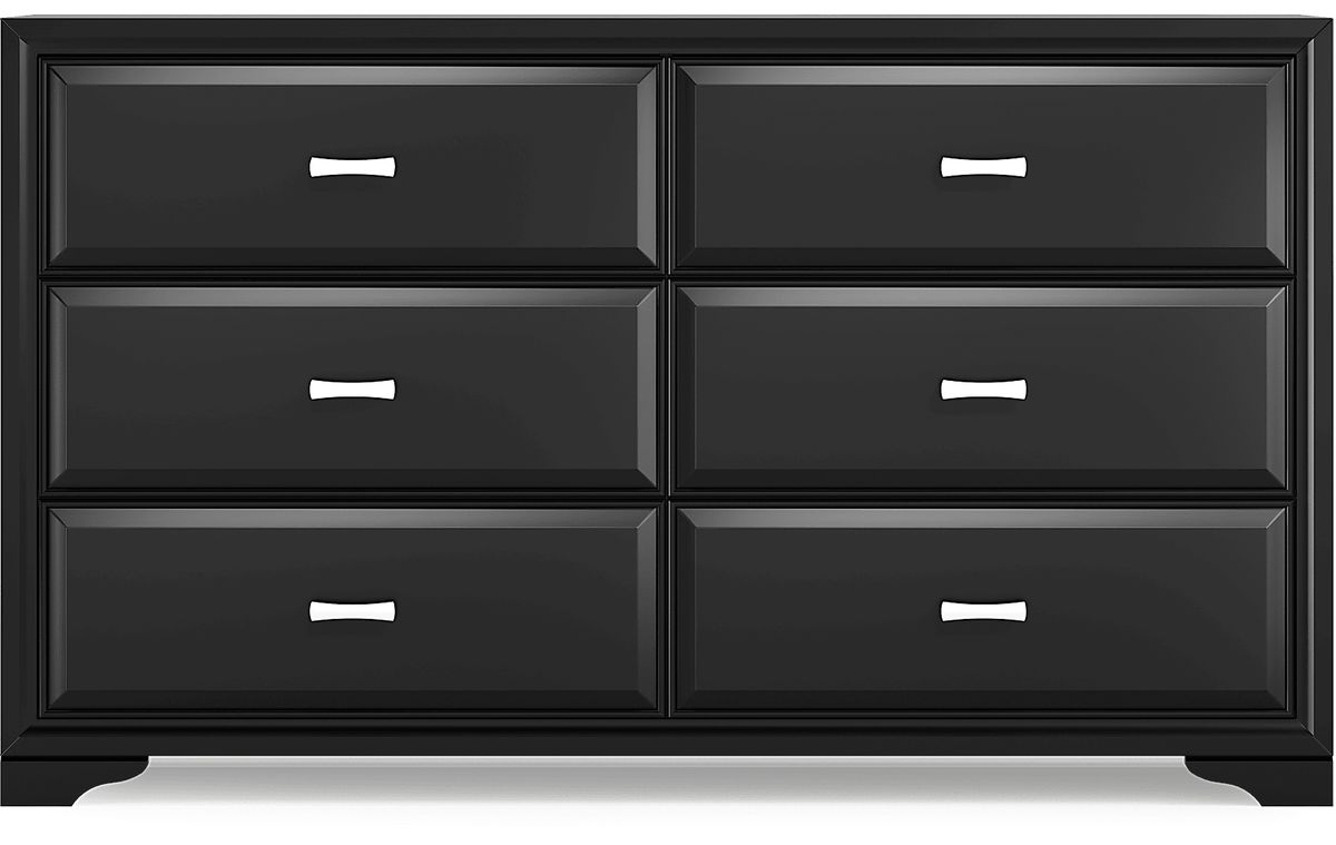 Belcourt 5 Pc Black Black,Colors King Bedroom Set With Dresser, Mirror