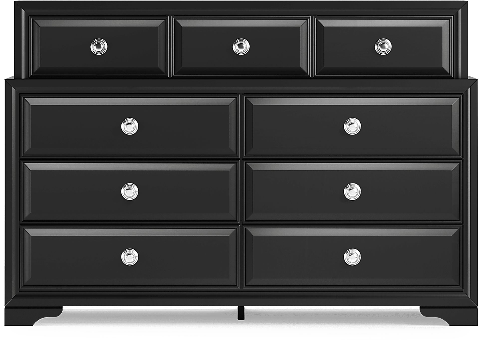 Belcourt Black 5 Pc Queen Platform Bedroom with Sleigh Headboard - Image 4