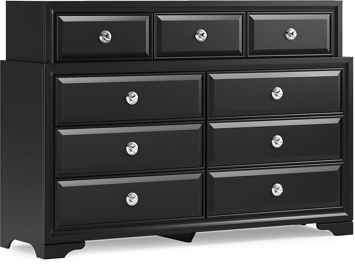 Belcourt 5 Pc Black Black,Colors King Bedroom Set With Mirror, Gallery