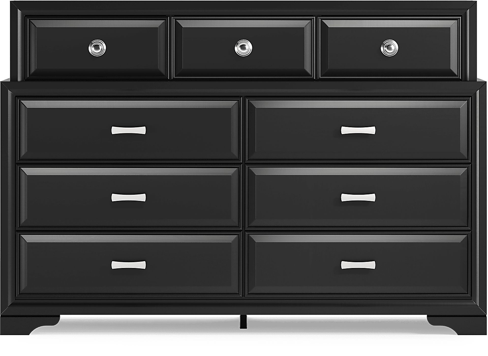 Belcourt Black 5 Pc Queen Platform Bedroom with Sleigh Headboard - Image 3