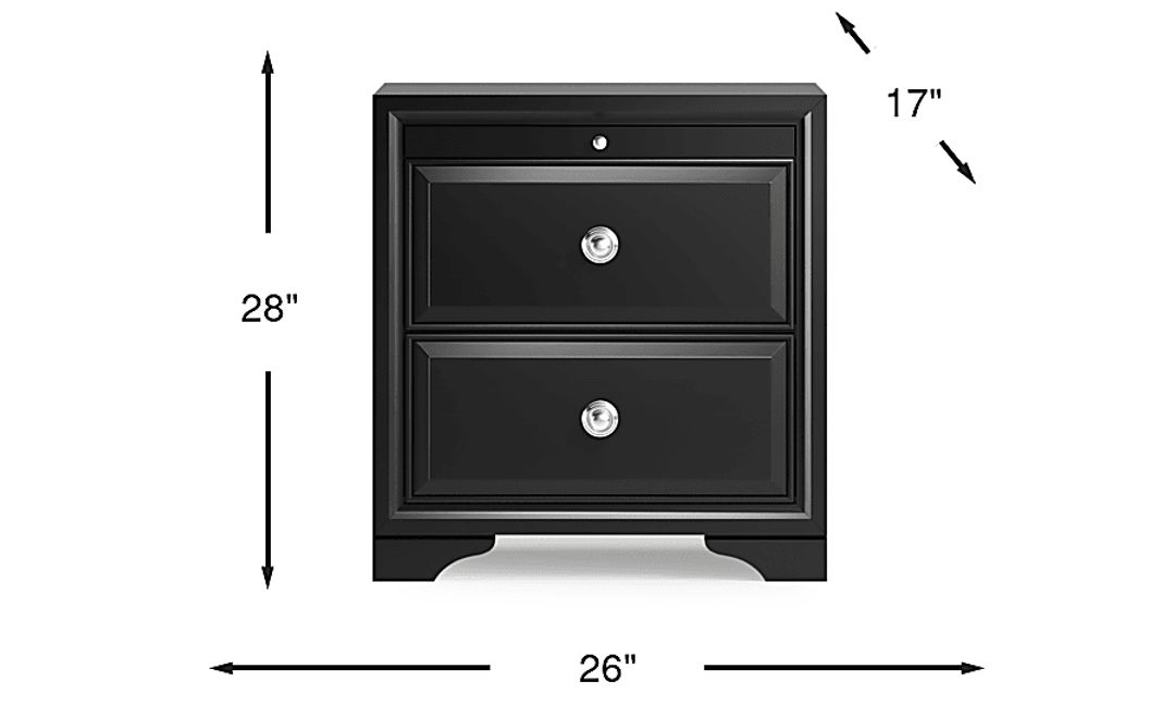 Belcourt Black Nightstand