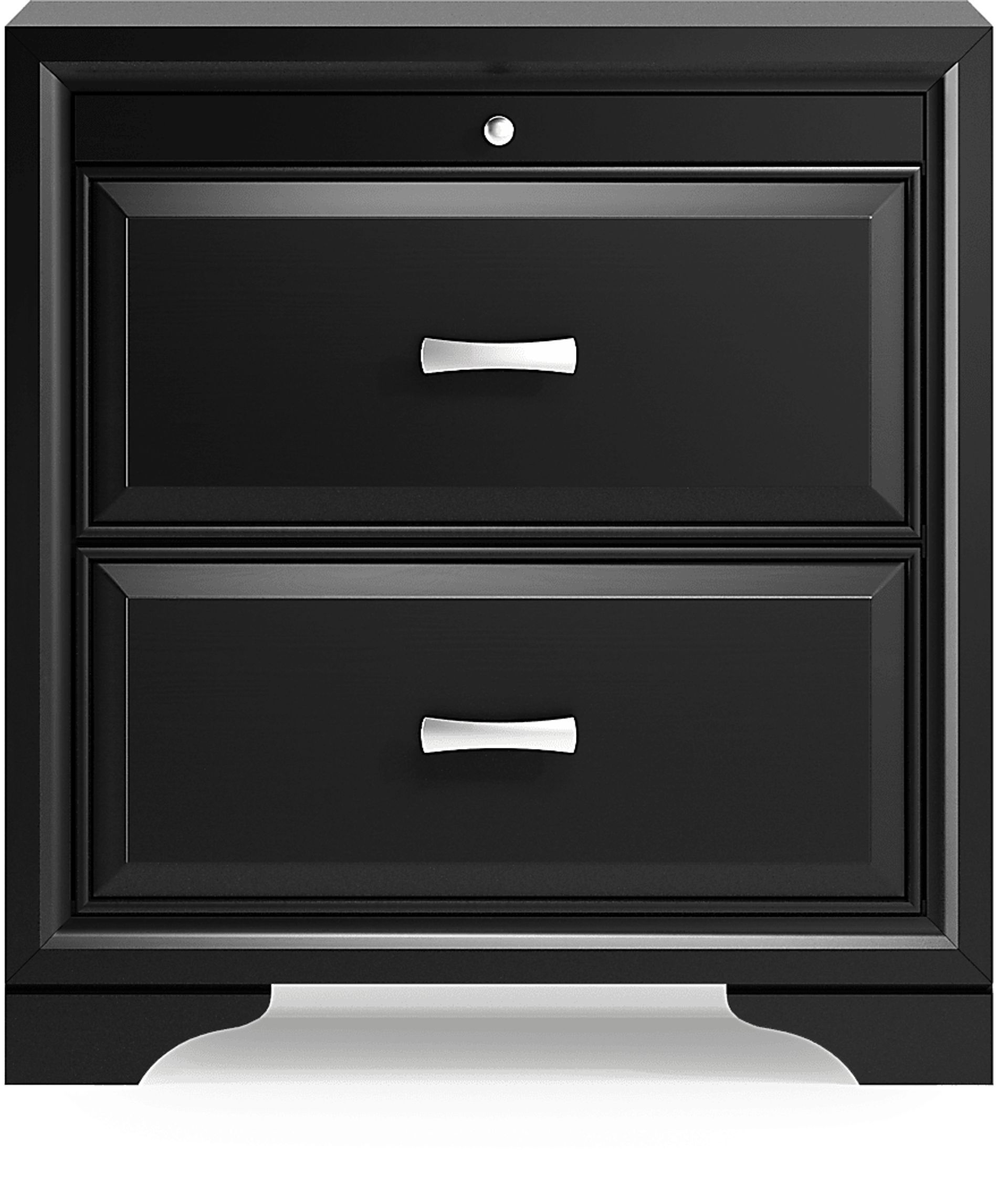 Belcourt Black 5 Pc Bedroom With Genoa Black King Upholstered Bed - Image 9