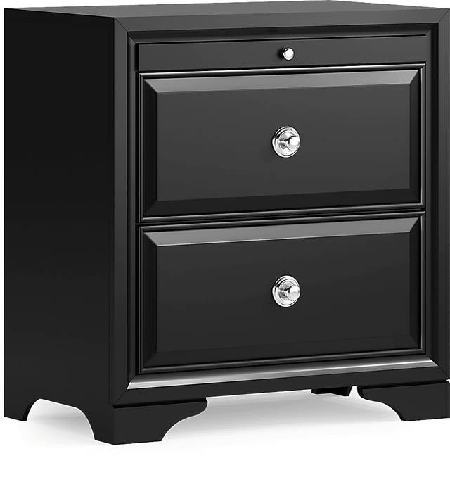 Belcourt Black 5 Pc Bedroom With Genoa Black King Upholstered Bed - Thumbnail - Image 10