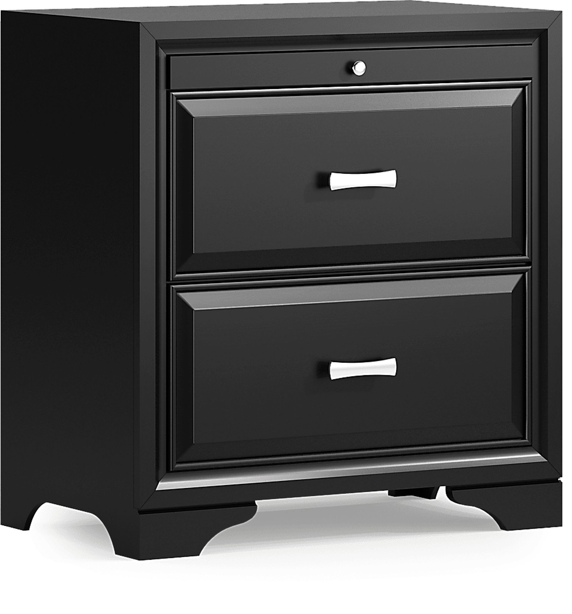 Belcourt Black 5 Pc Bedroom With Genoa Black King Upholstered Bed - Image 11