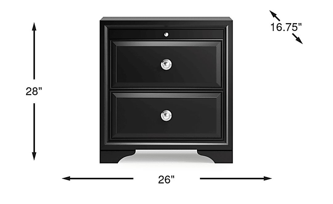 Belcourt Black Nightstand