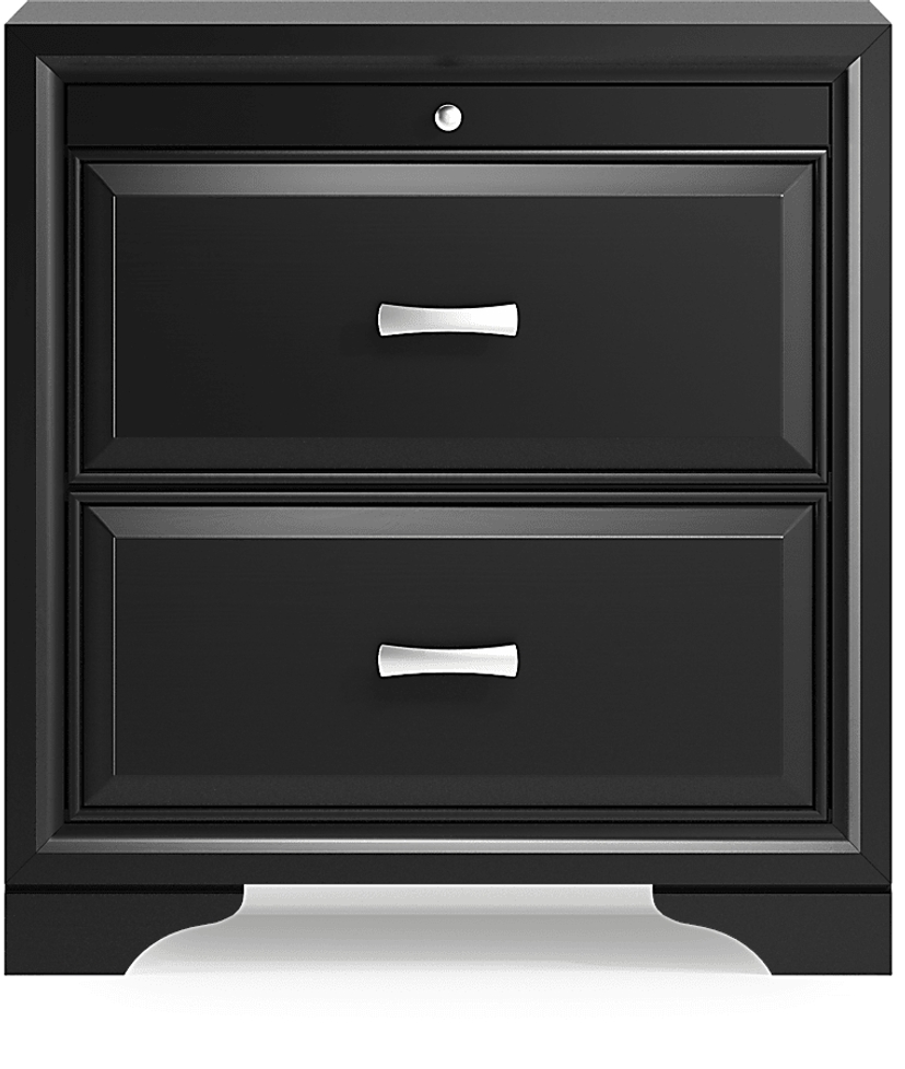 Belcourt Black Nightstand