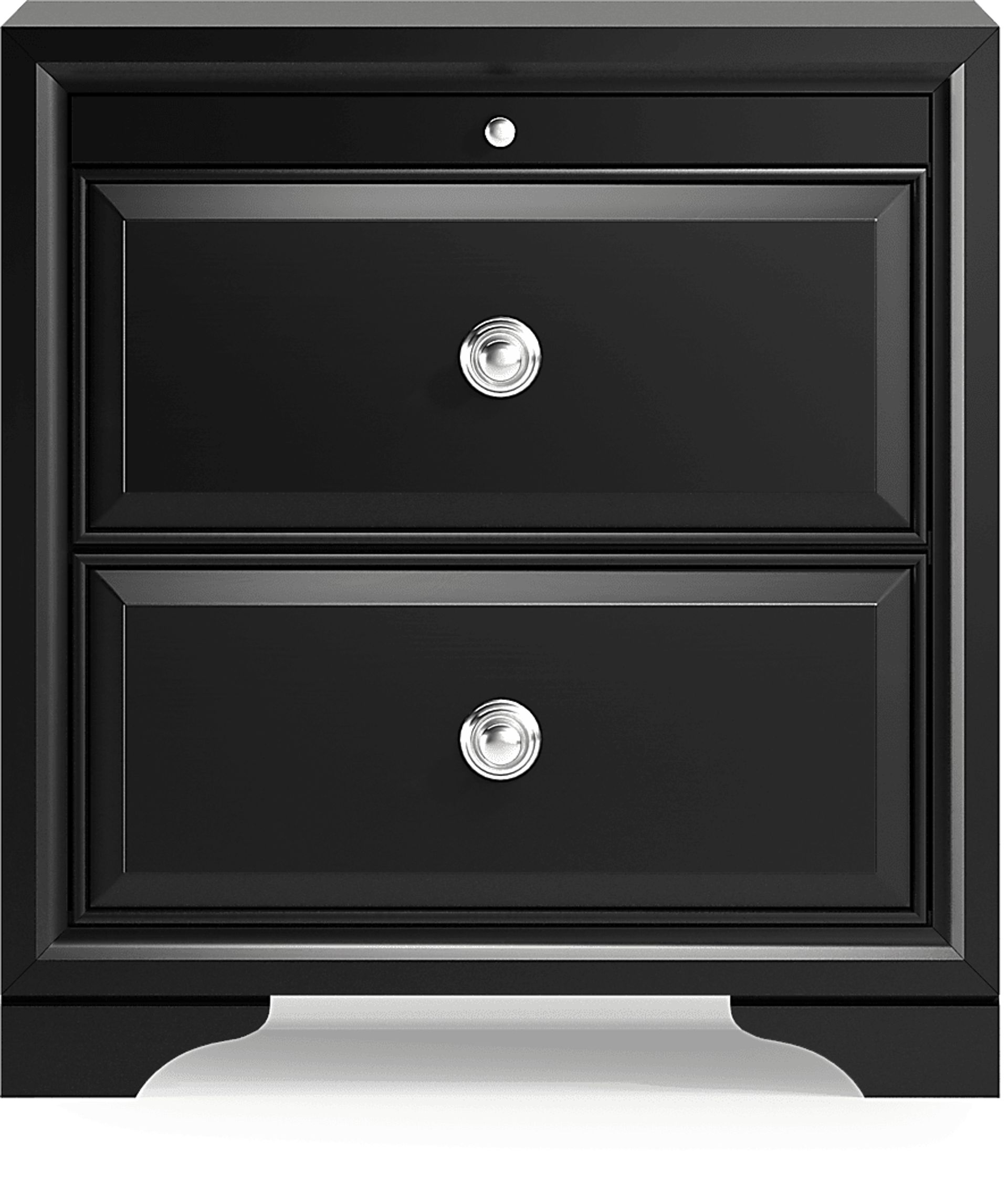 Belcourt Black 5 Pc Bedroom With Genoa Black King Upholstered Bed - Image 8