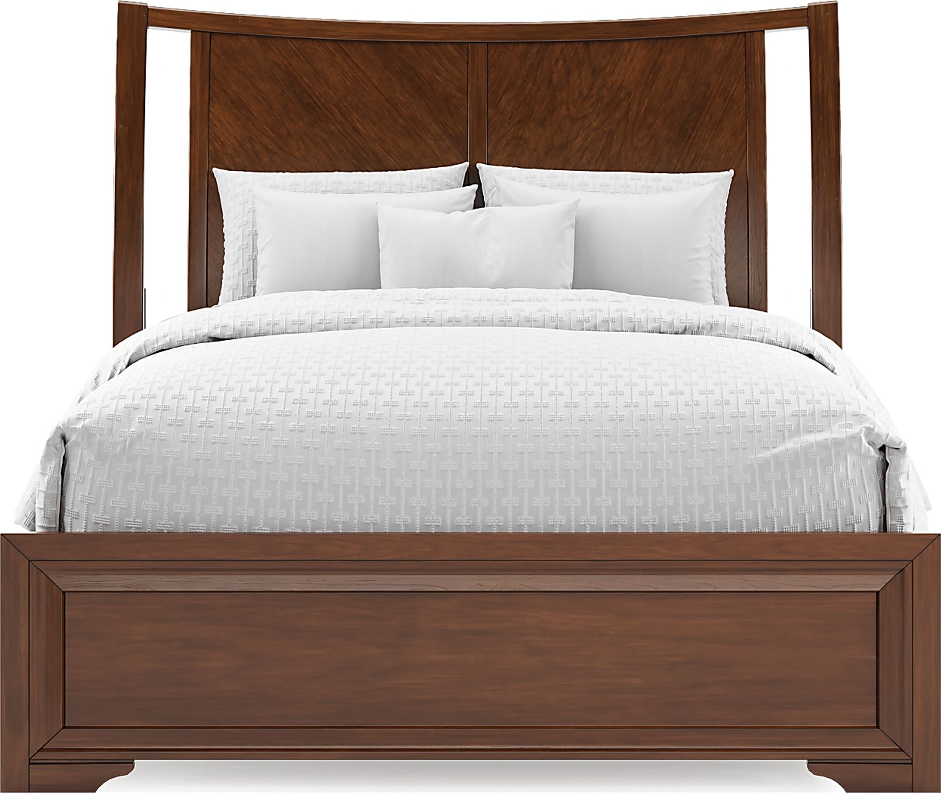 Belcourt Brown Cherry 3 Pc King Curved Sleigh Bed - Image 3