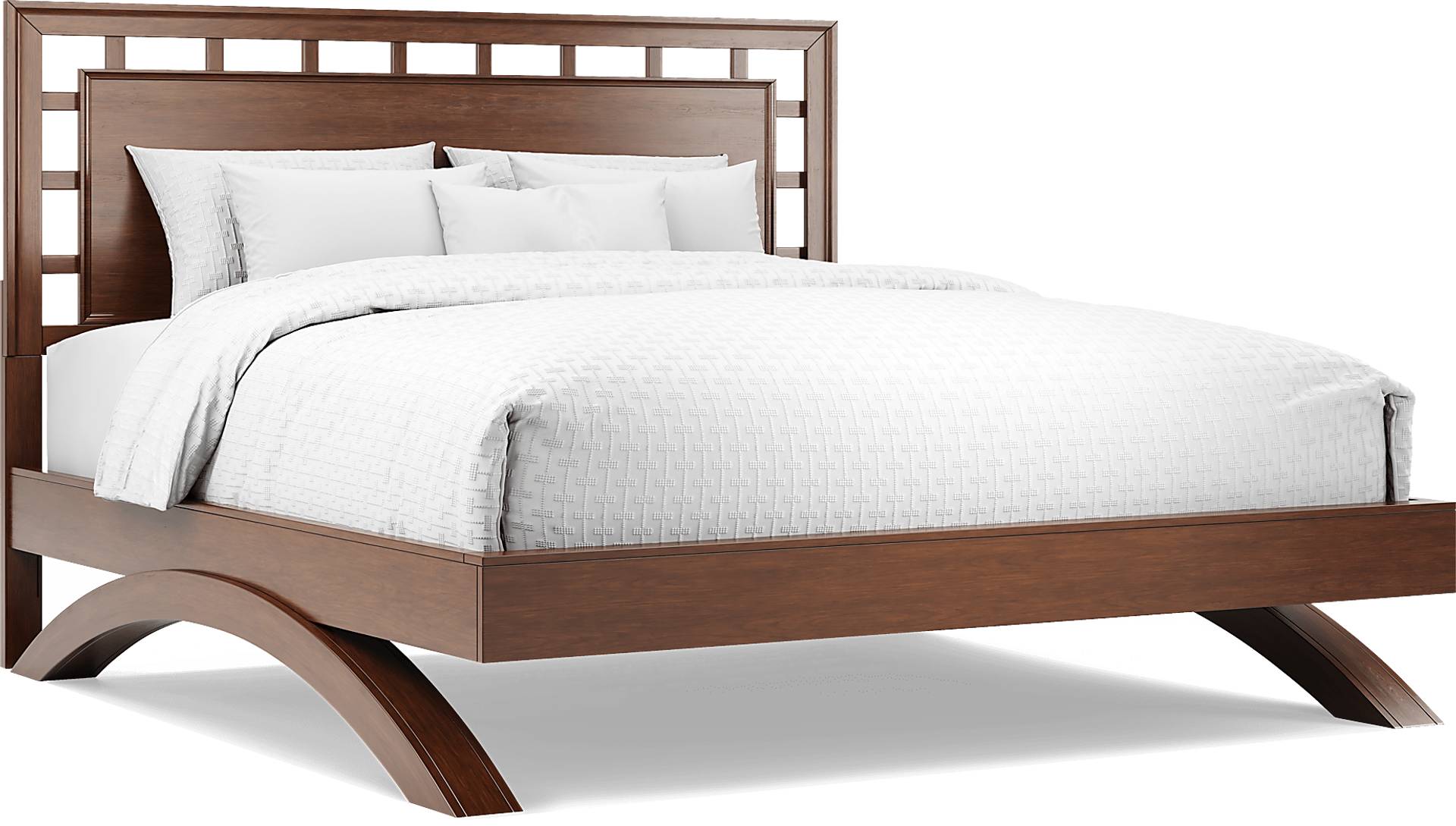 3 pc king lattice platform bed