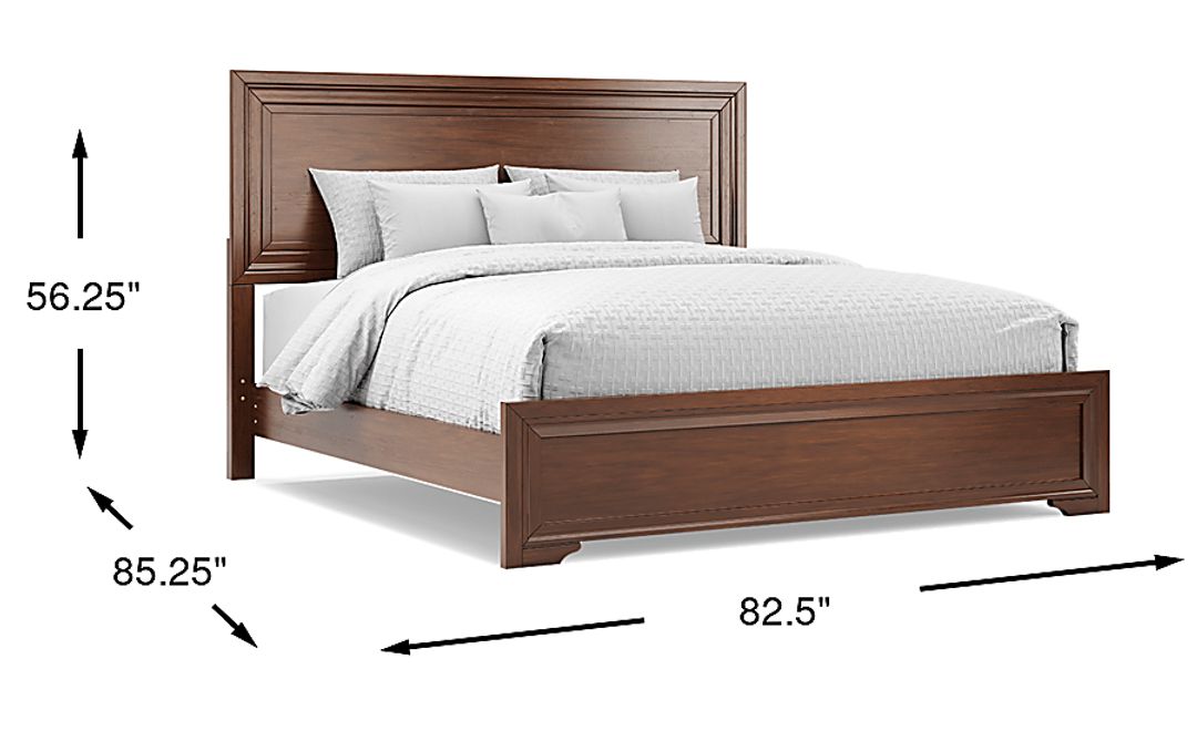 Belcourt Brown Cherry Finish 3 Pc King Panel Bed