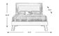 Belcourt Brown Cherry 3 Pc King Upholstered Sleigh Arch Bed