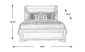 Belcourt Brown Cherry 3 Pc King Upholstered Sleigh Bed