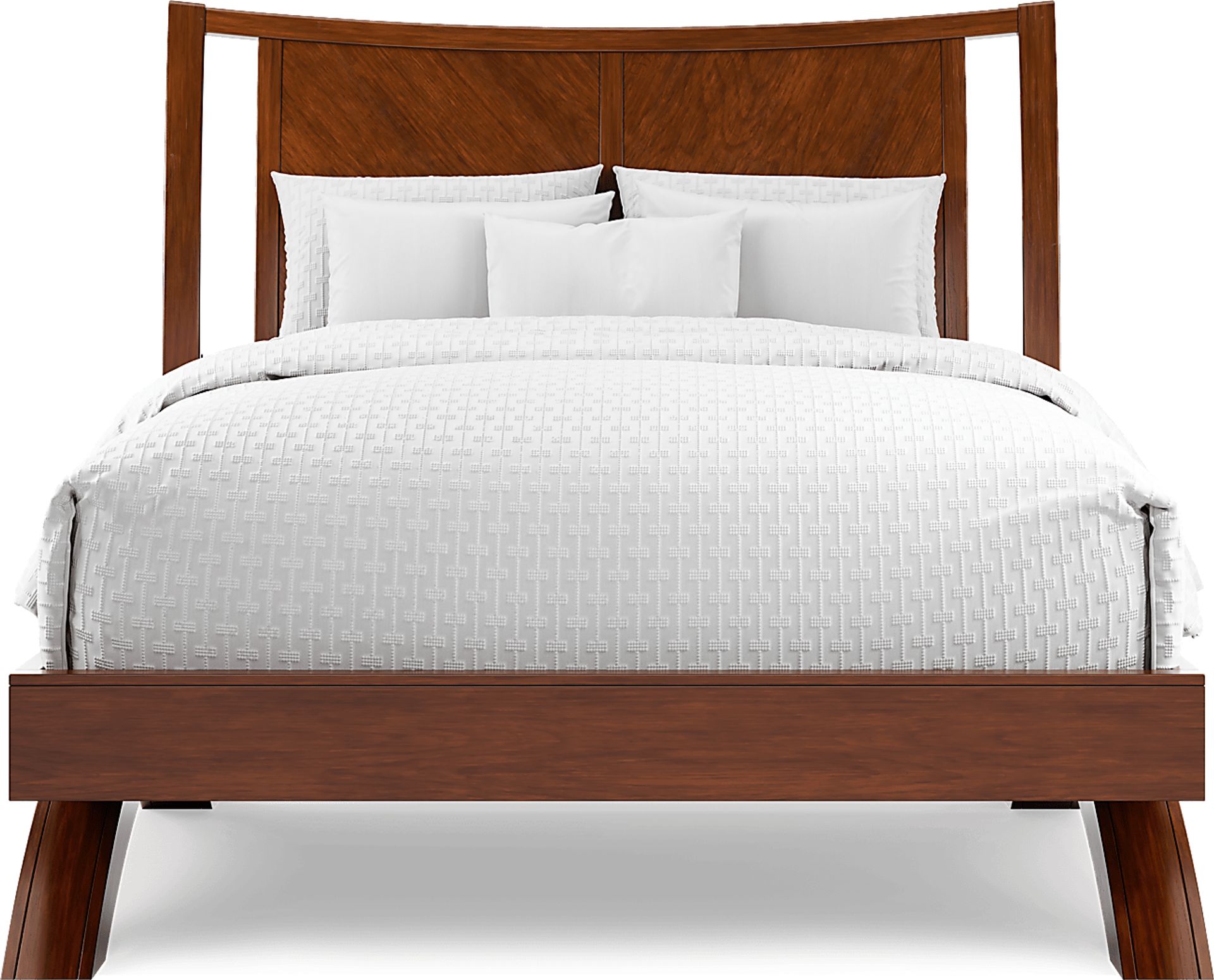 Belcourt Brown Cherry 3 Pc Queen Curved Sleigh Arch Bed - Image 3