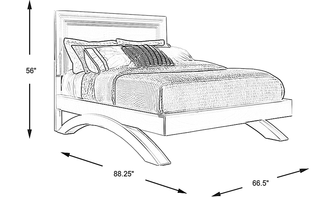 Belcourt Brown Cherry 3 Pc Queen Panel Arch Bed