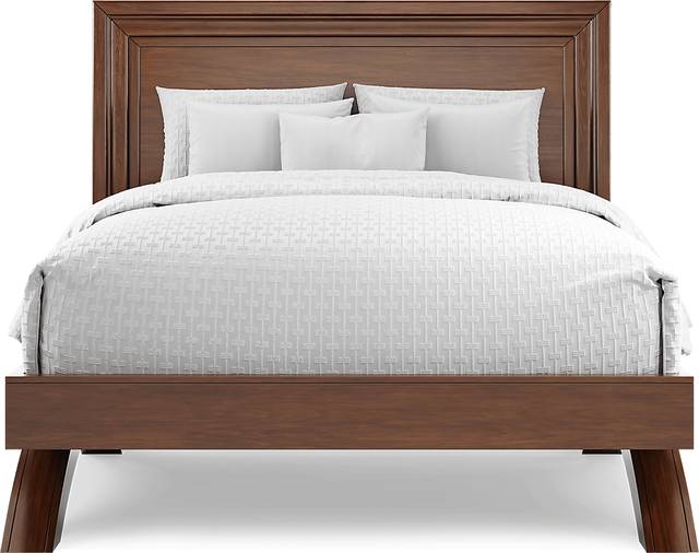 Belcourt Brown Cherry 3 Pc Queen Panel Arch Bed - Thumbnail - Image 3
