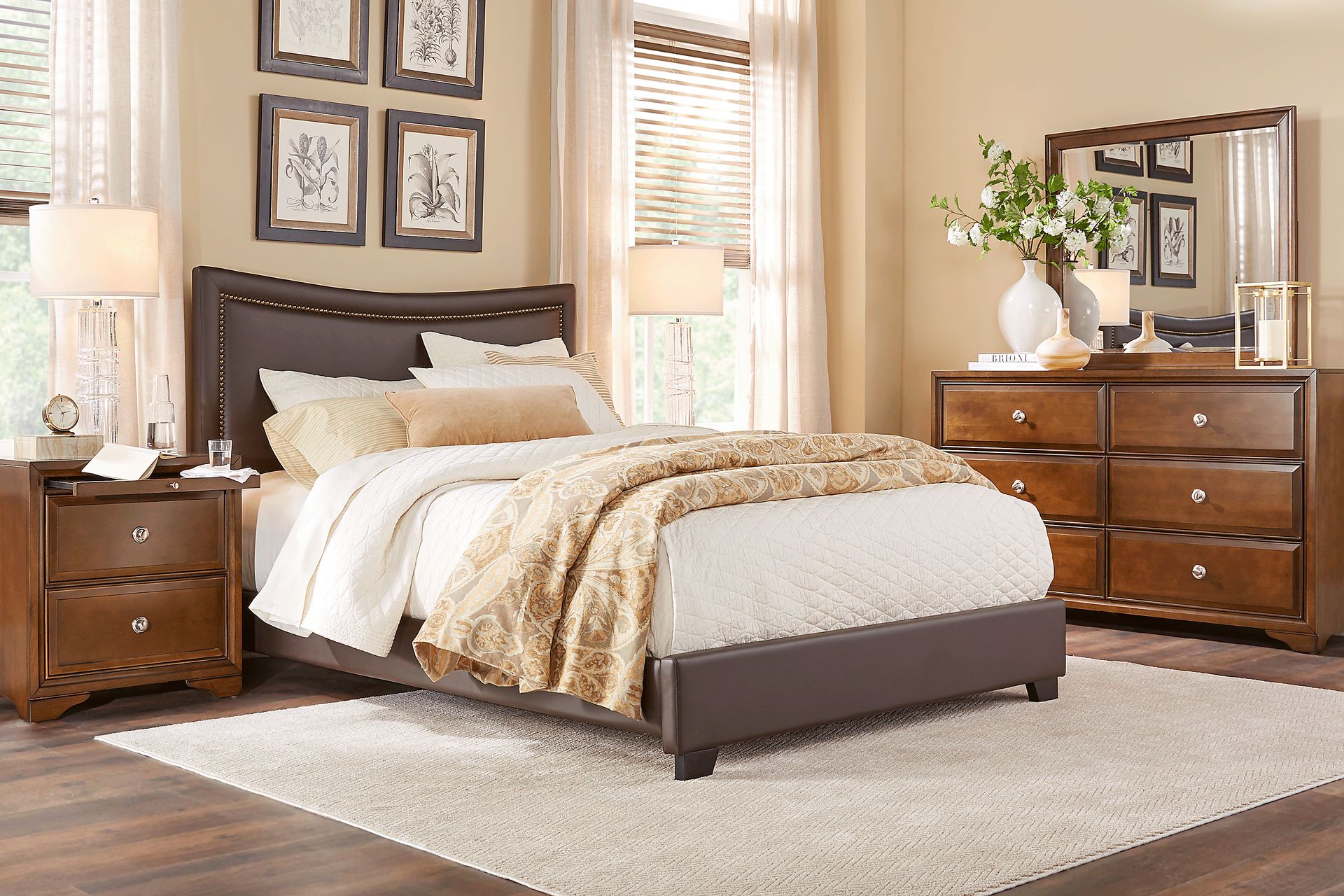 Genoa Brown 3 Pc King Bed - Image 2