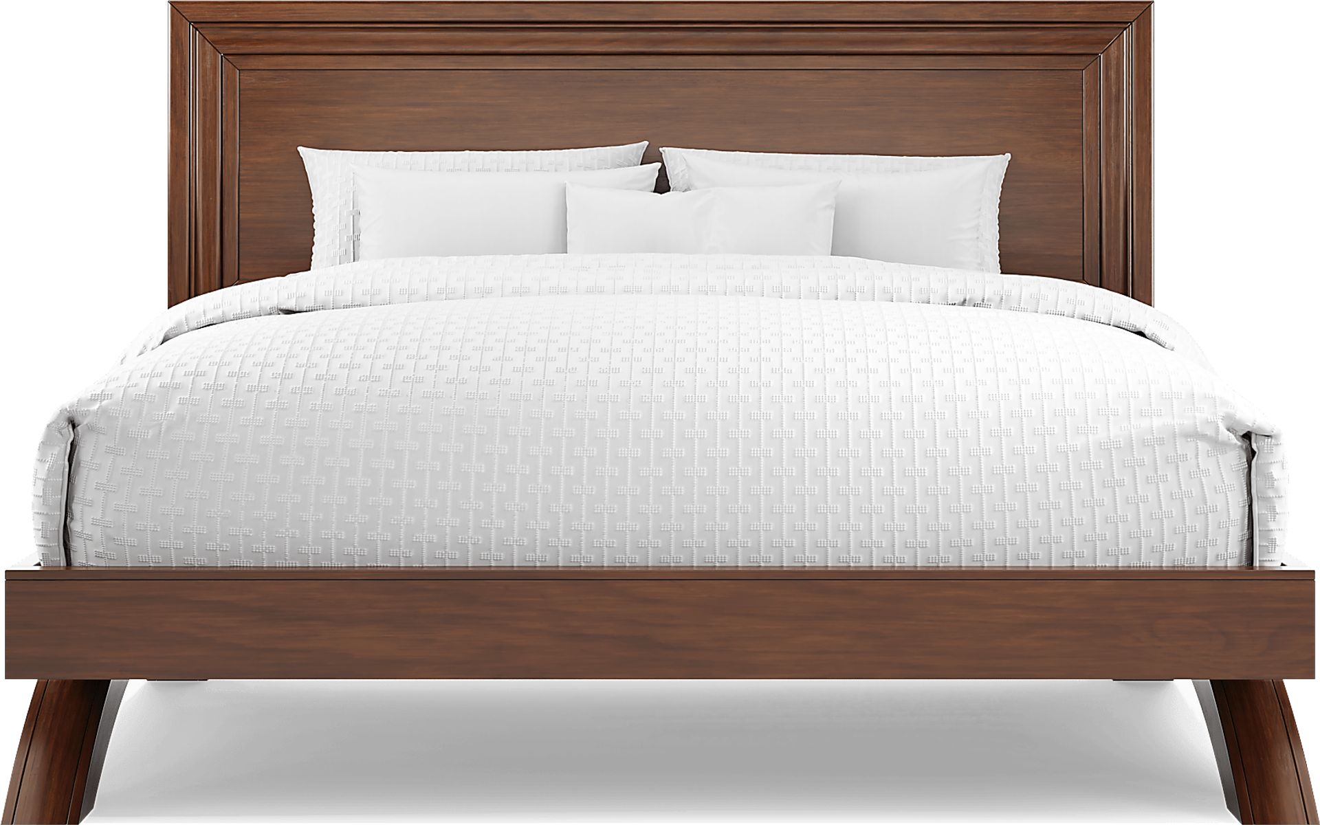 Belcourt Brown Cherry Finish 7 Pc King Panel Arch Bedroom - Image 3