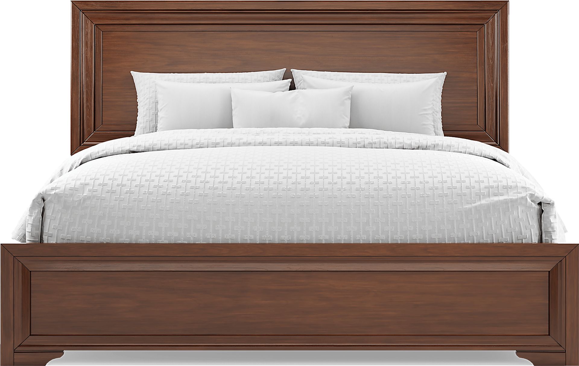 Belcourt Brown Cherry Finish 5 Pc King Panel Bedroom - Image 3