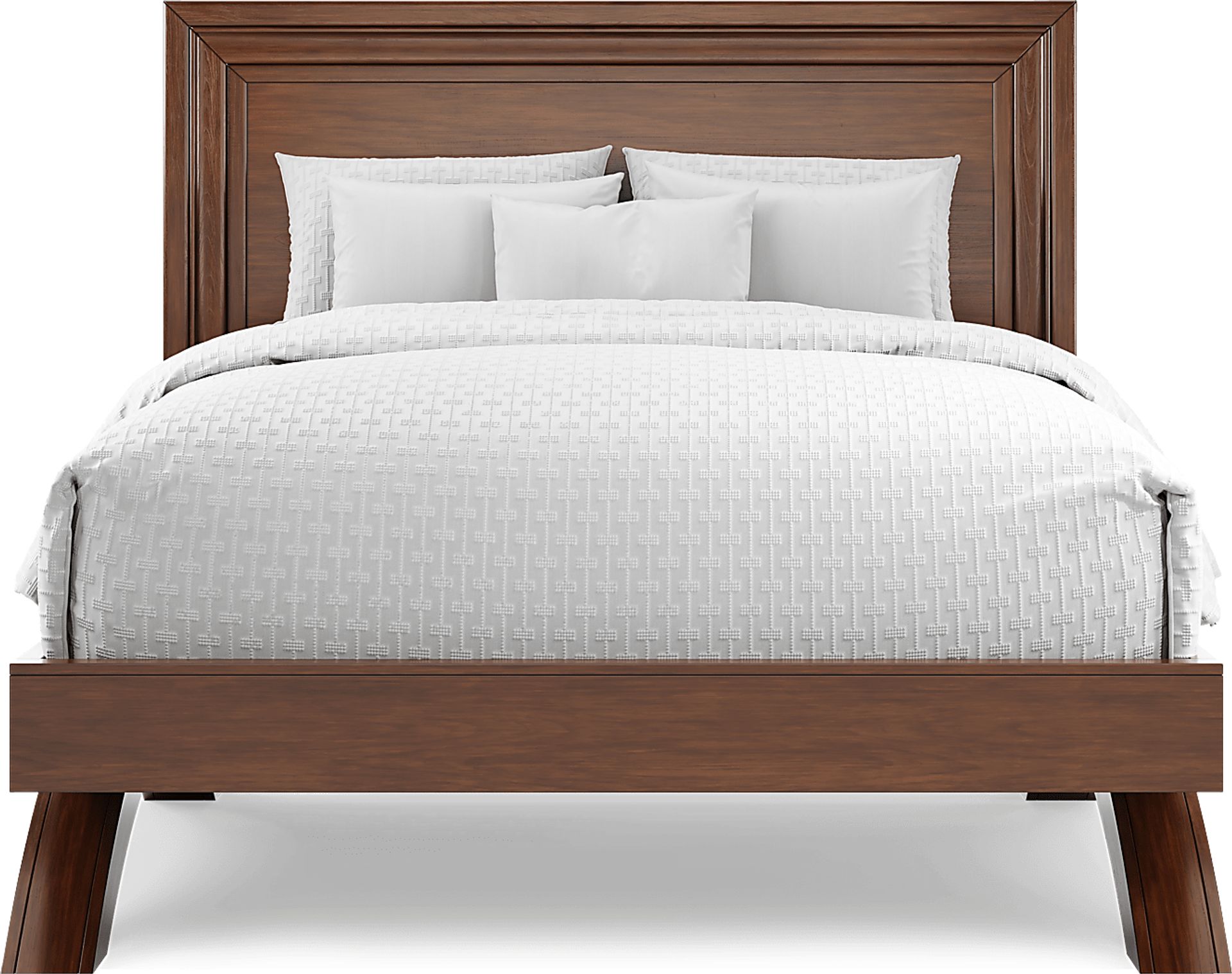 Belcourt Brown Cherry Finish 5 Pc Queen Panel Arch Bedroom - Image 3