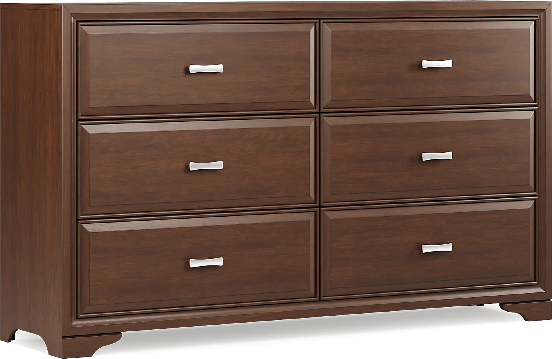 Belcourt Brown Cherry Finish 5 Pc King Lattice Bedroom - Image 8