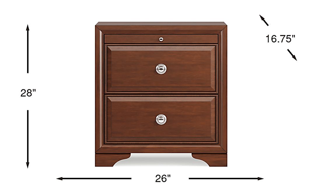 Belcourt Brown Cherry Finish Nightstand