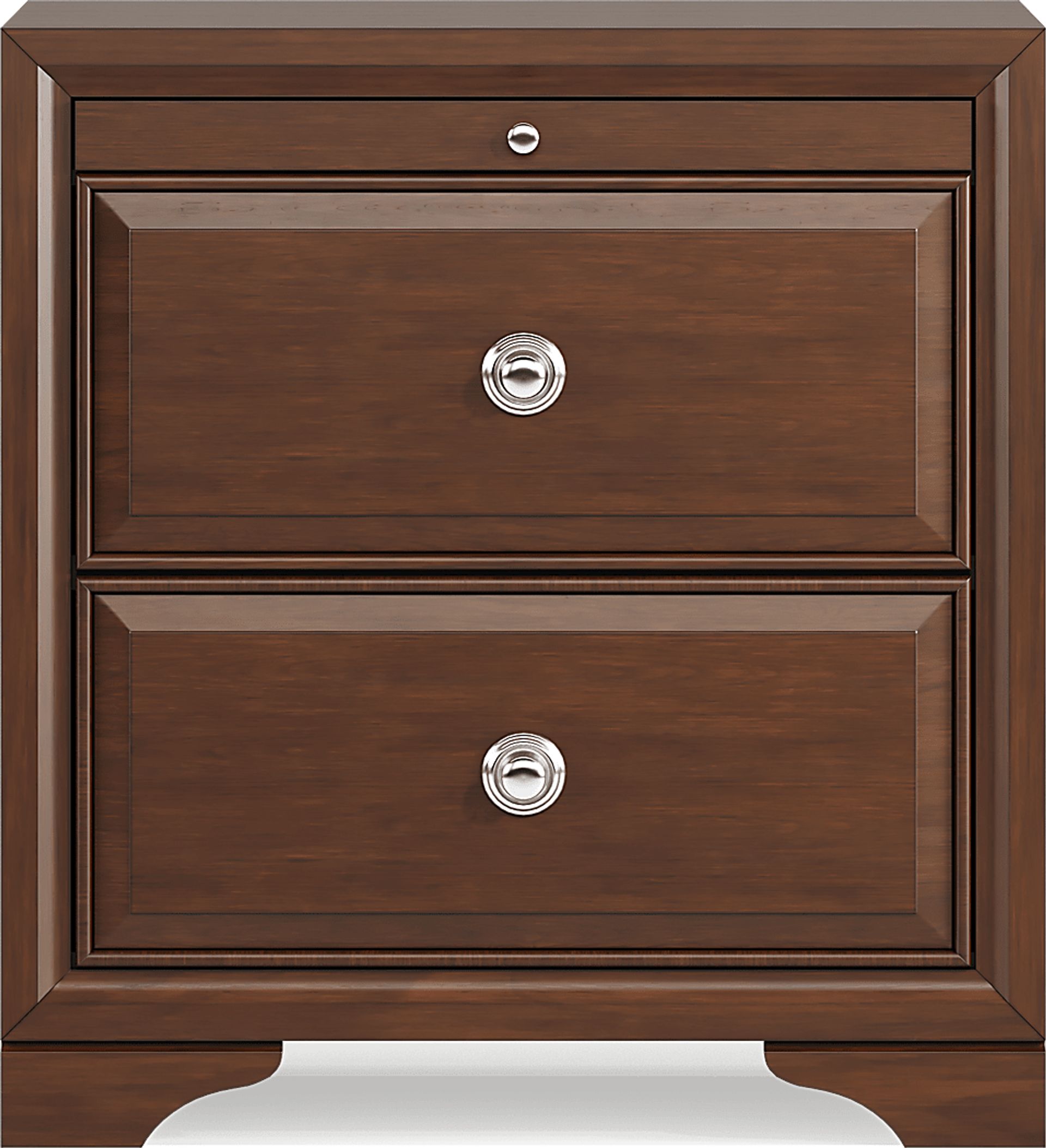 Belcourt Brown Cherry Finish Nightstand - Image 1