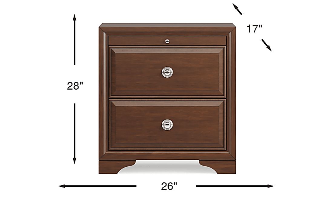 Belcourt Brown Cherry Finish Nightstand