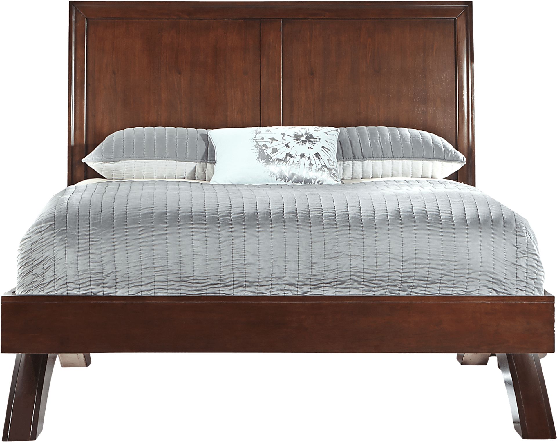 Belcourt Cherry 3 Pc King Platform Bed with Sleigh Headboard - Image 1