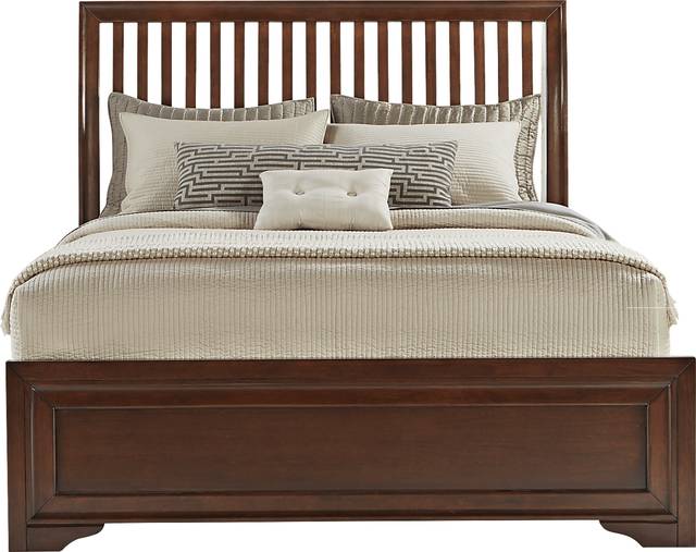 Belcourt Brown Cherry 3 Pc King Slat Bed - Thumbnail - Image 1