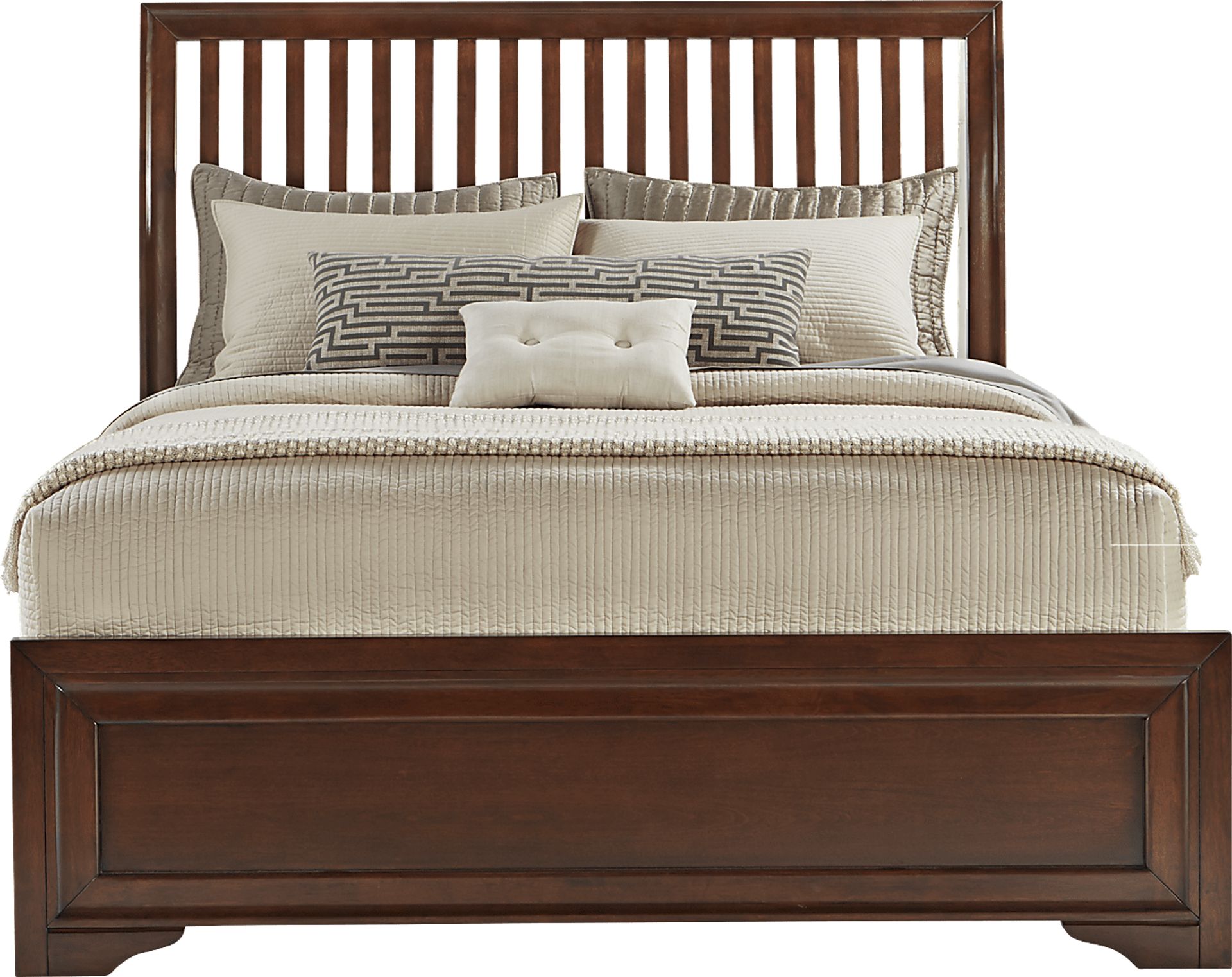 Belcourt Brown Cherry 3 Pc King Slat Bed - Image 1