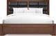 Belcourt Brown Cherry 3 Pc King Upholstered Panel Bed