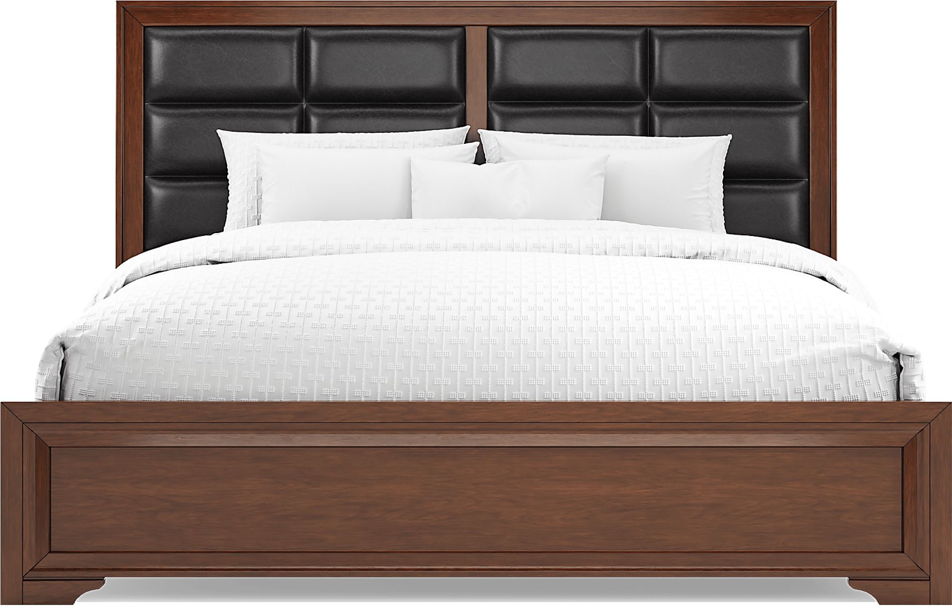 Belcourt Brown Cherry 5 Pc King Upholstered Bedroom - Image 4