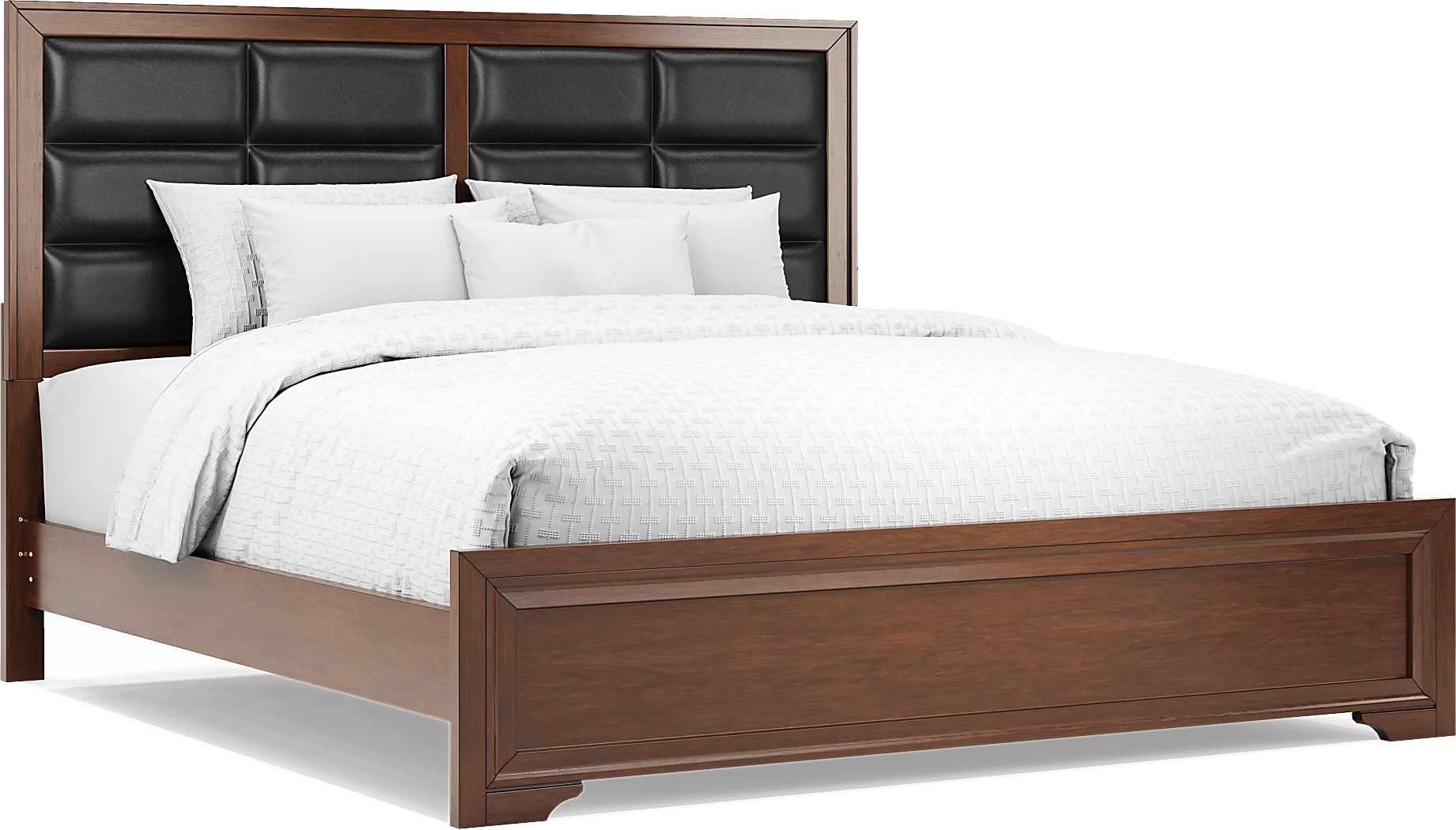 3 pc king upholstered panel bed