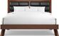 Belcourt Brown Cherry 3 Pc King Upholstered Platform Bed