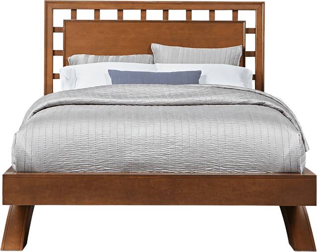 Belcourt Brown Cherry 3 Pc Queen Lattice Arch Bed - Thumbnail - Image 1
