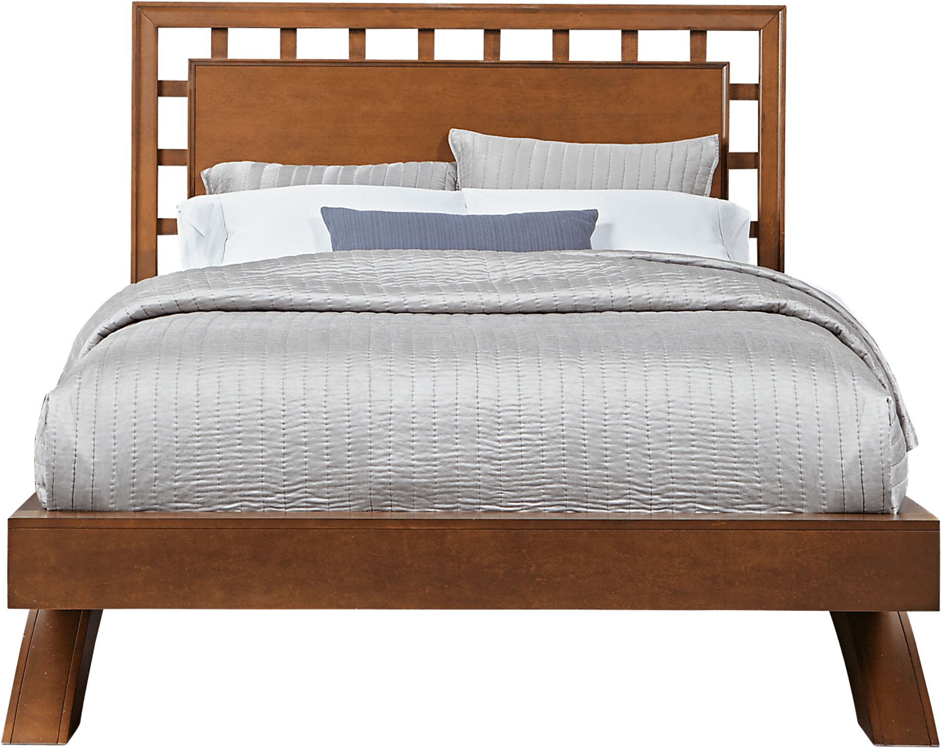Belcourt Brown Cherry 3 Pc Queen Lattice Arch Bed - Image 1