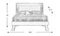Belcourt Brown Cherry 3 Pc Queen Upholstered Sleigh Arch Bed