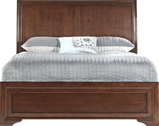 Belcourt Cherry 5 Pc Queen Sleigh Bedroom - Thumbnail - Image 2