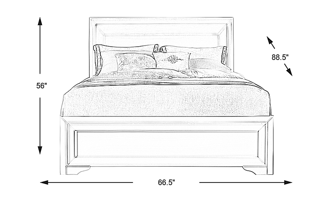 Belcourt Brown Cherry 3 Pc Queen Upholstered Sleigh Bed