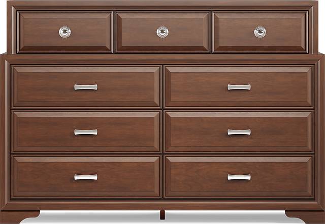 Belcourt Brown Cherry 5 Pc Queen Lattice Bedroom - Thumbnail - Image 7