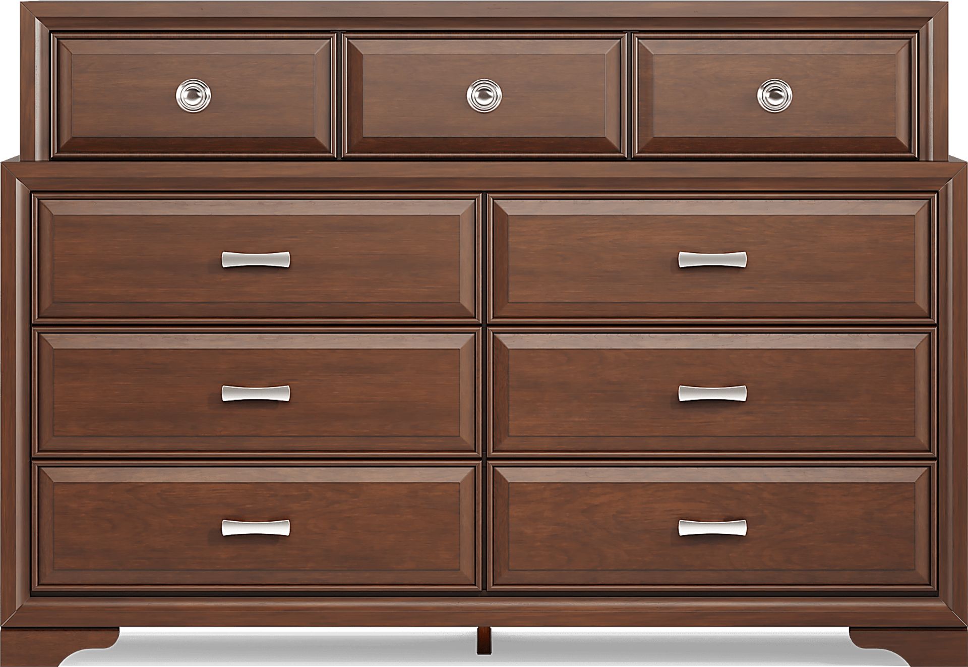 Belcourt Cherry 7 Pc King Upholstered Bedroom - Image 6