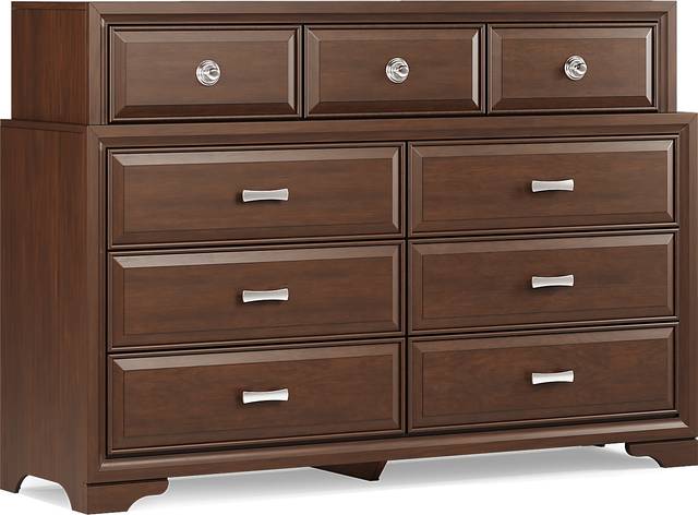 Belcourt Brown Cherry 5 Pc Queen Lattice Bedroom - Thumbnail - Image 8