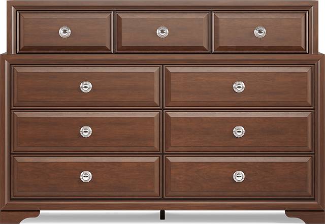 Belcourt Brown Cherry 5 Pc Queen Lattice Bedroom - Thumbnail - Image 5